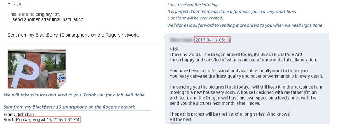 Client Email Screenshot
