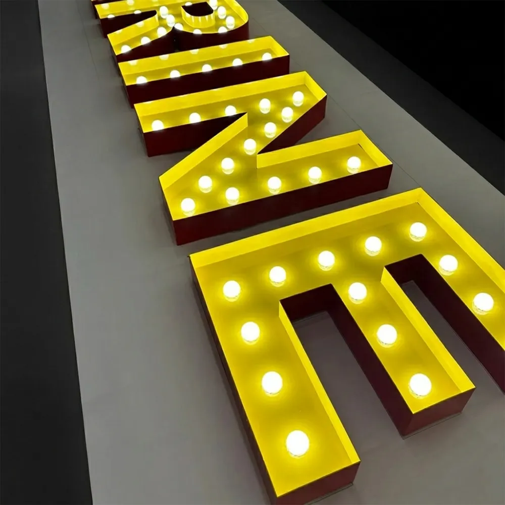 Punching Holes Exposed LED Letters