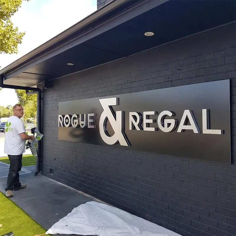 Large-scale architectural signage