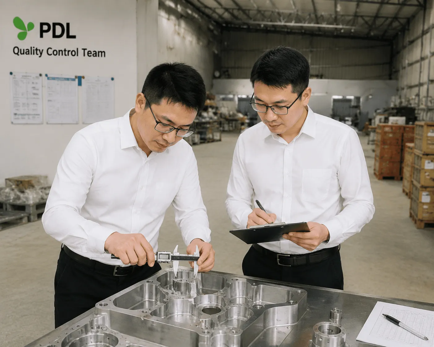 Quality inspection station with LED testing and export packaging
