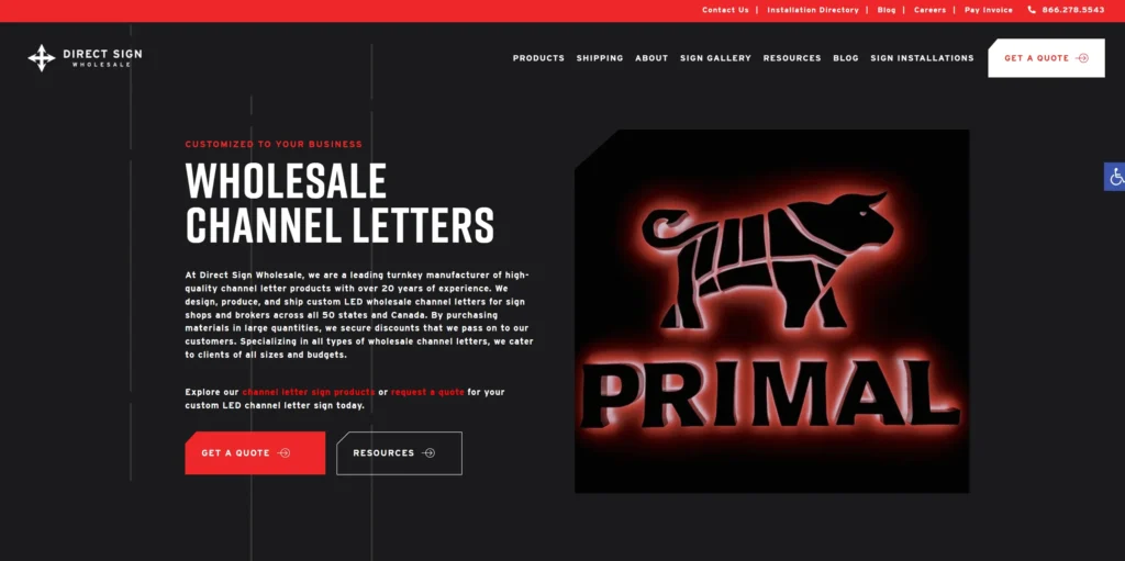 direct sign wholesale