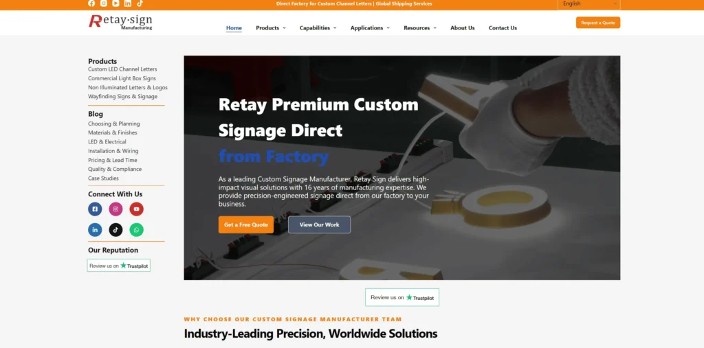 retay sign manufacturing