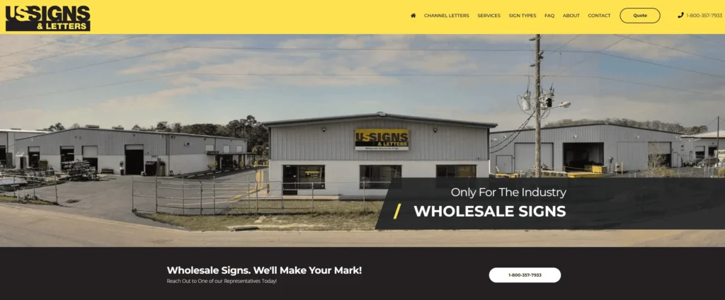 us signs and letters