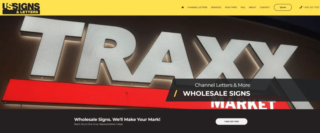 us signs and letters