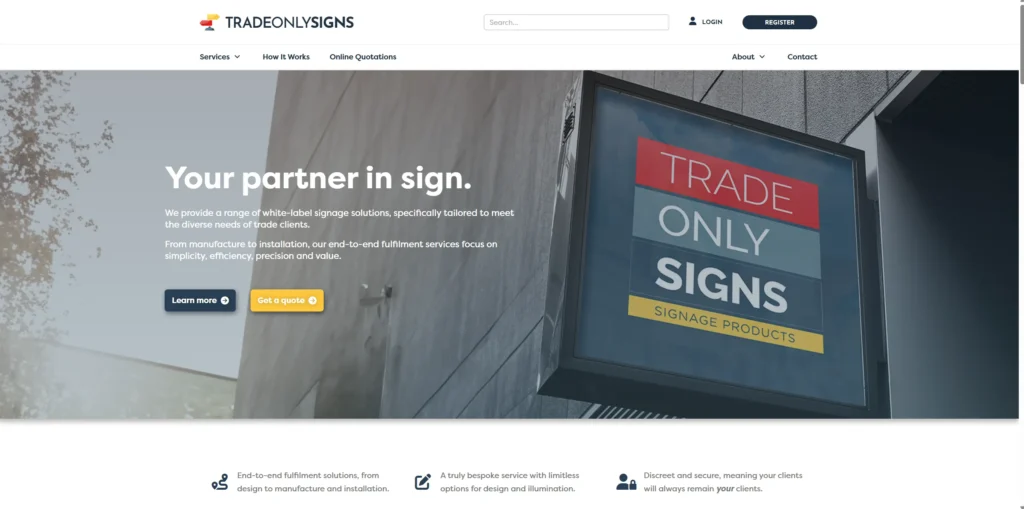 Trade Only Signs