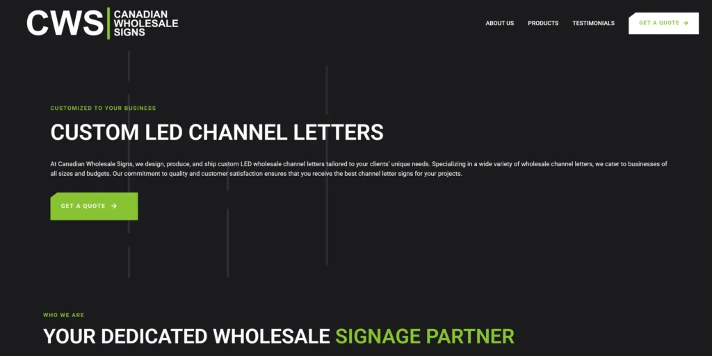 Canadian Wholesale Signs