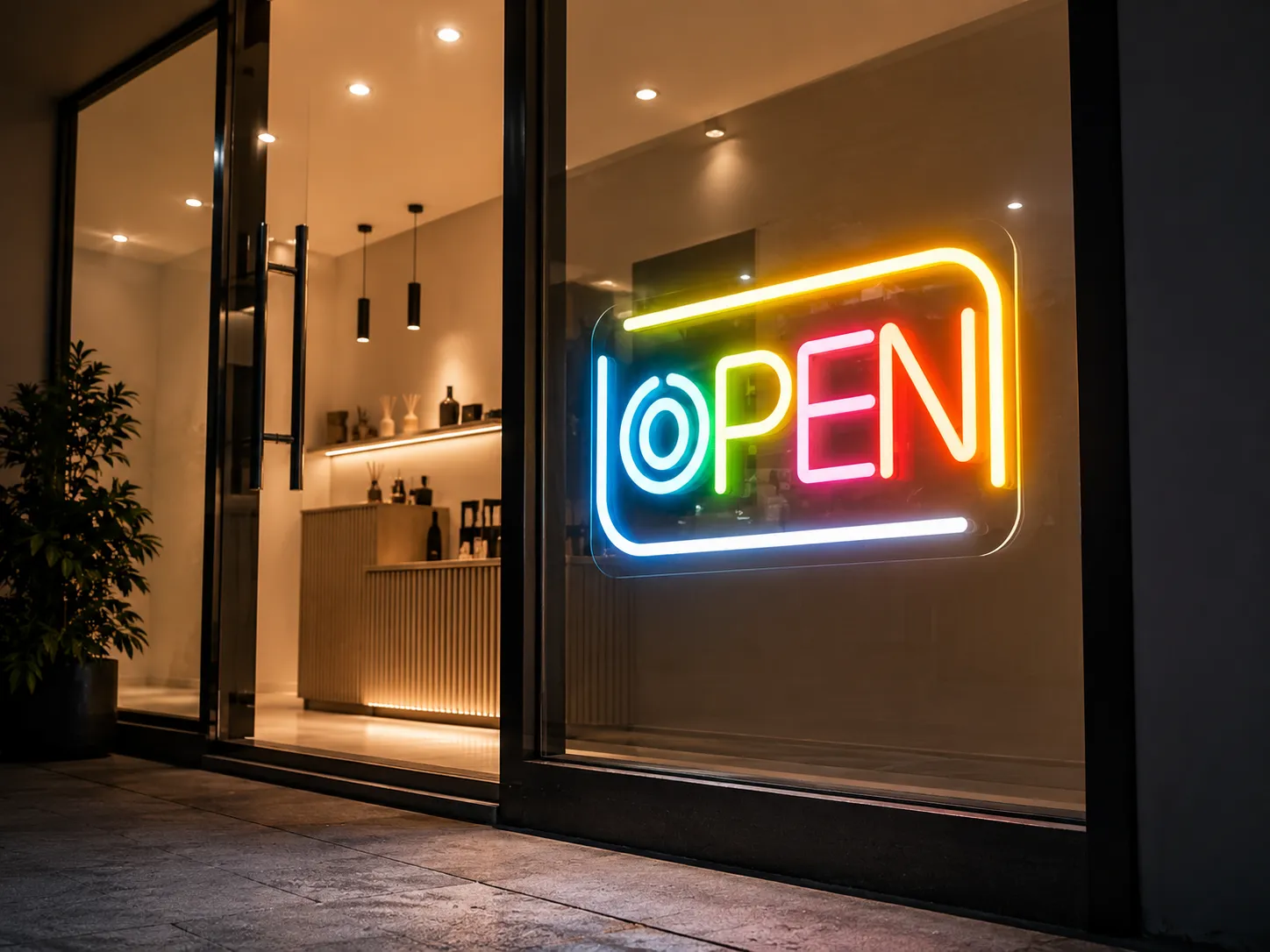 Storefront Exterior Neon