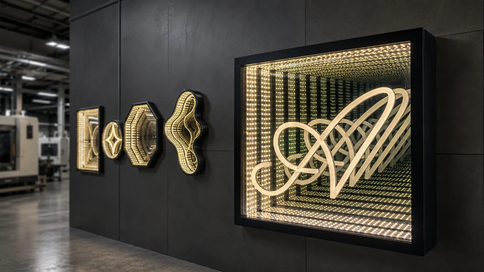 Wall Mounted Infinity Mirror Panel