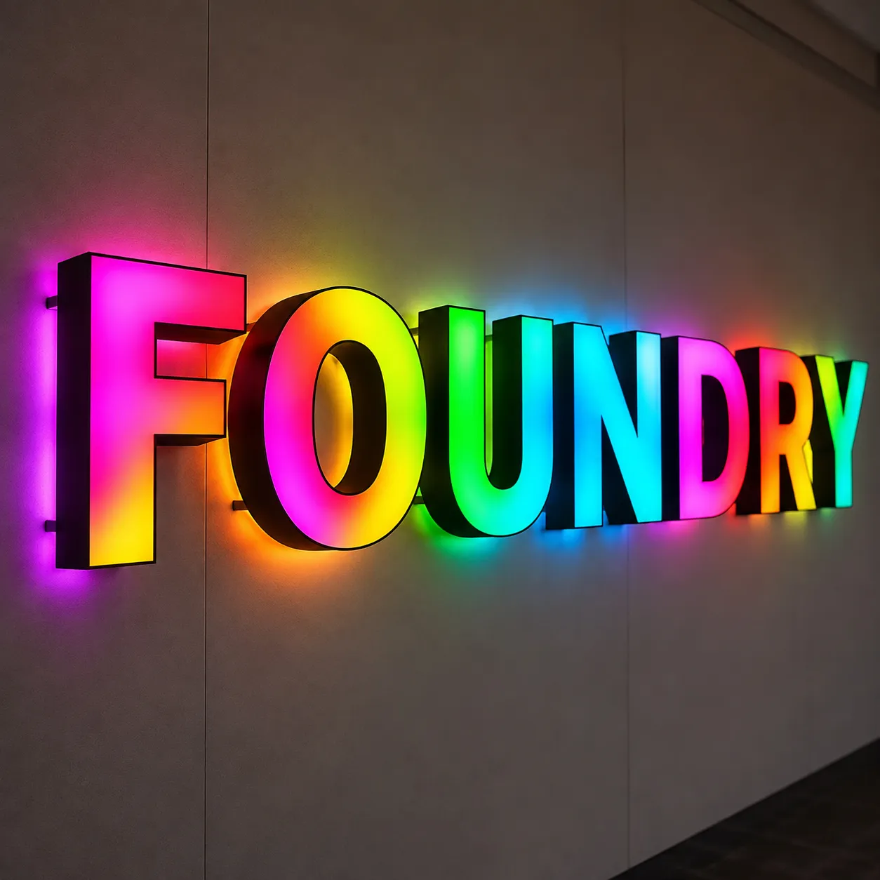 Stud Mount installation for RGB halo lit letters