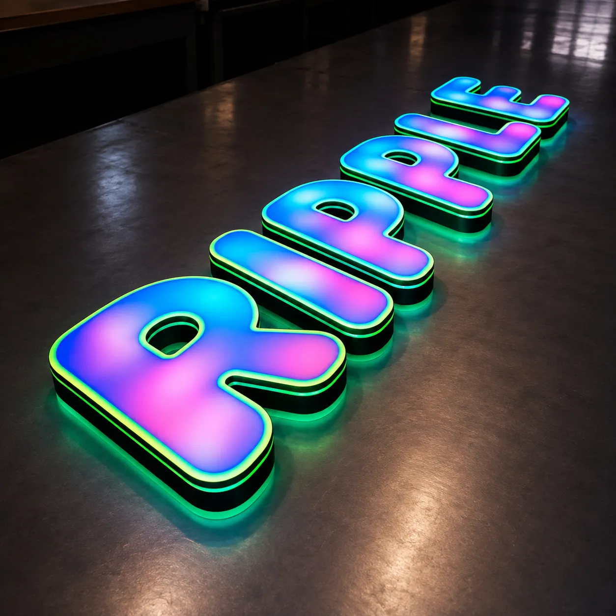 Extruded Acrylic face for RGB front lit signs