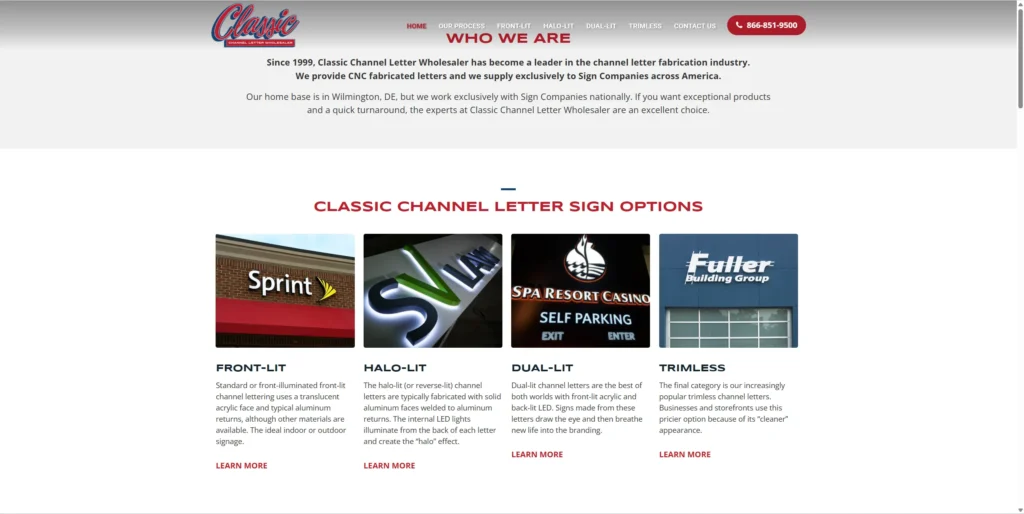 Classic Channel Letter Wholesaler