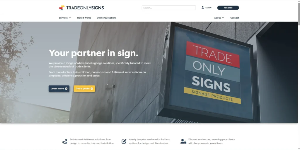 Trade Only Signs