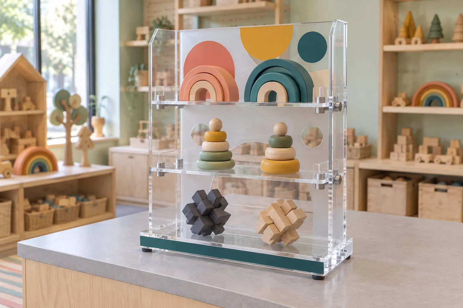 Vinyl-Applied Plexiglass Display