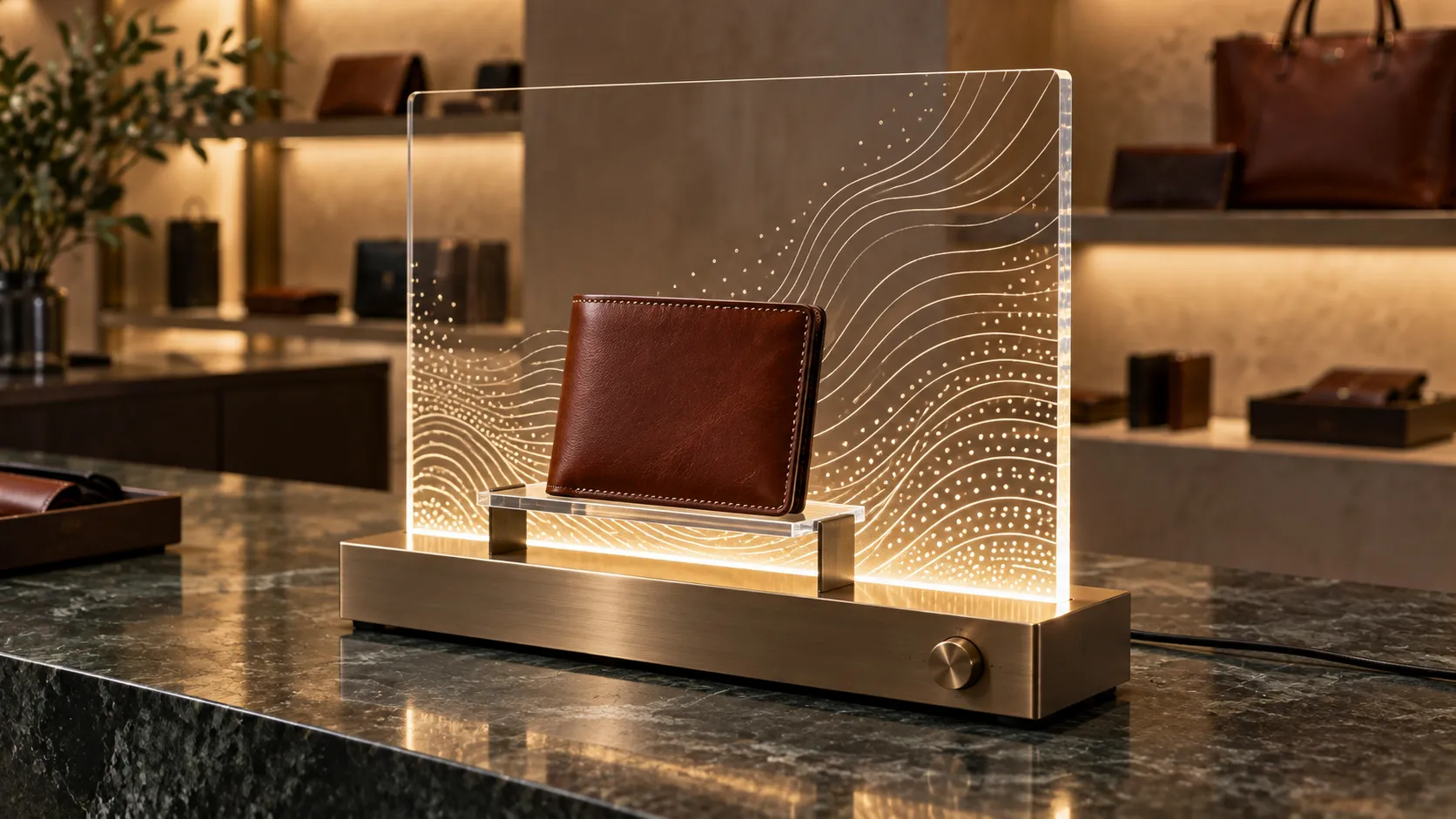 Base-Lit Plexiglass Display