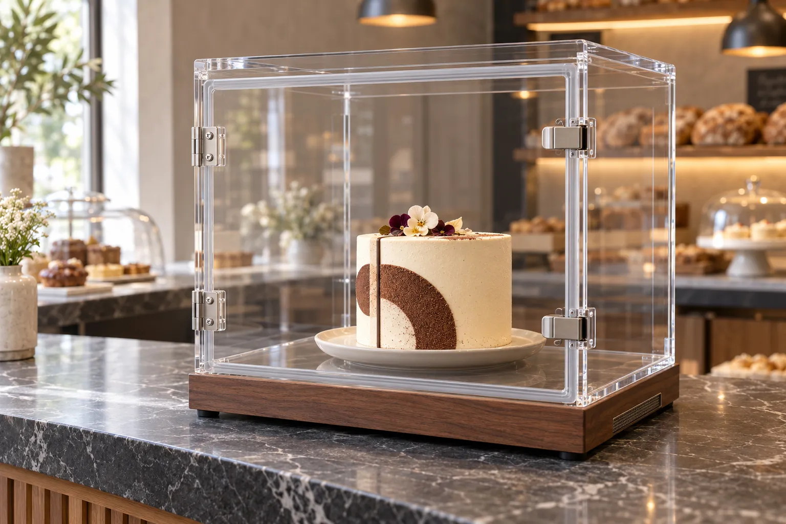 Dust-Reduced Plexiglass Display