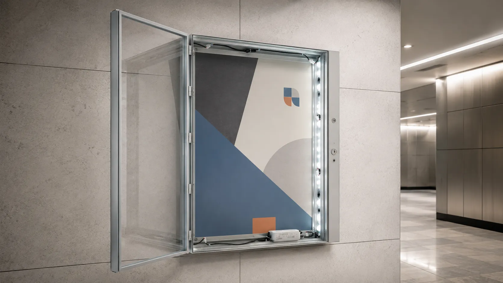 Lockable or Screw-Fixed LED Poster Frame