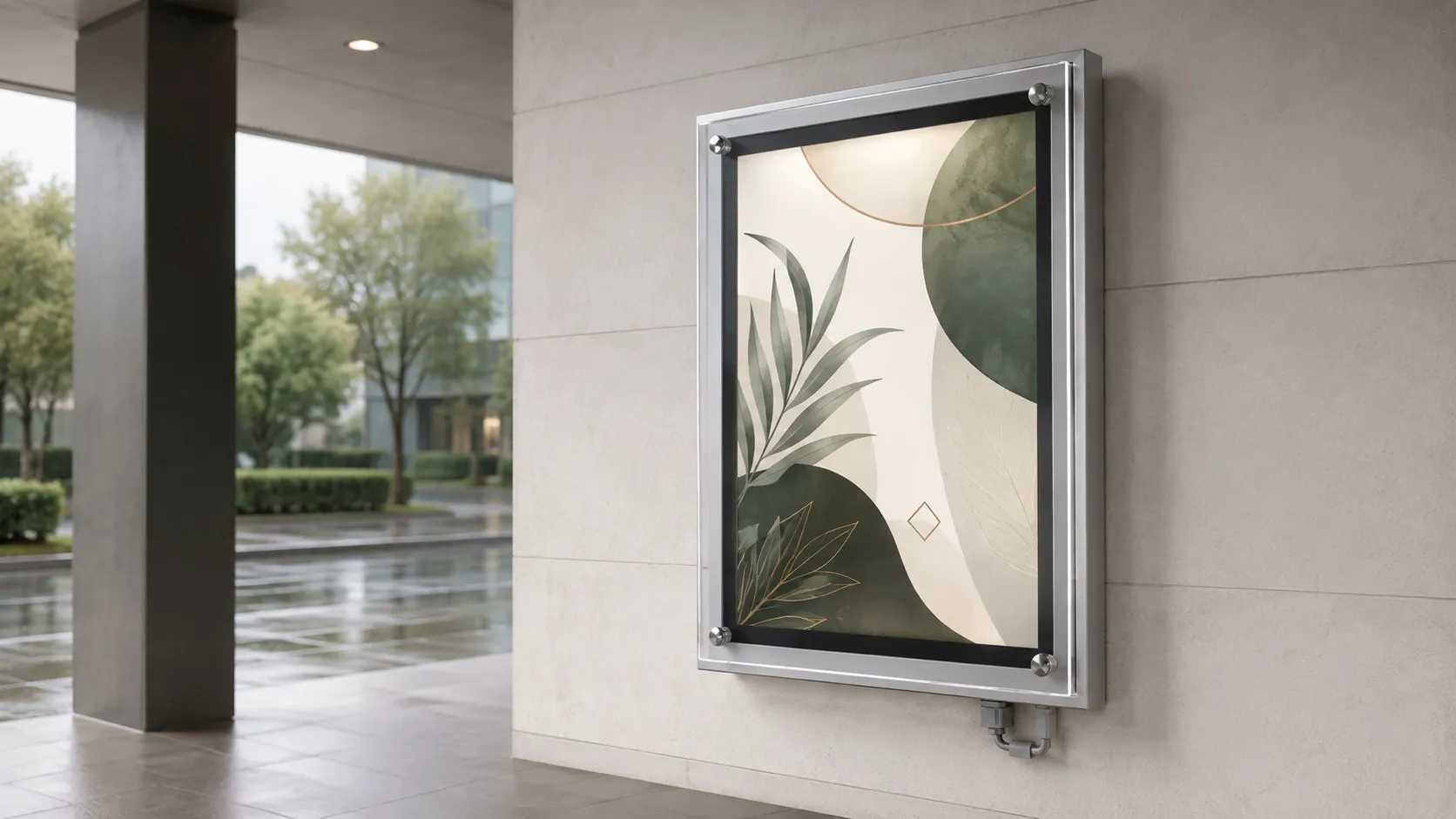 Sheltered or Semi-Outdoor LED Poster Frame