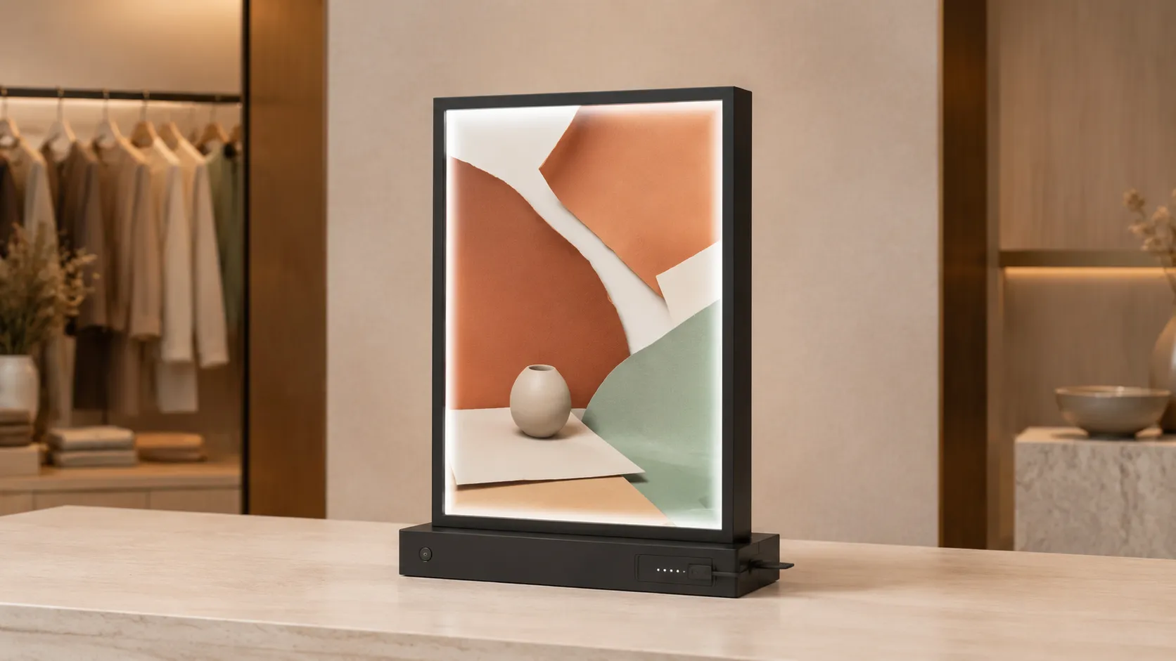 Rechargeable Battery-Powered LED Poster Frame