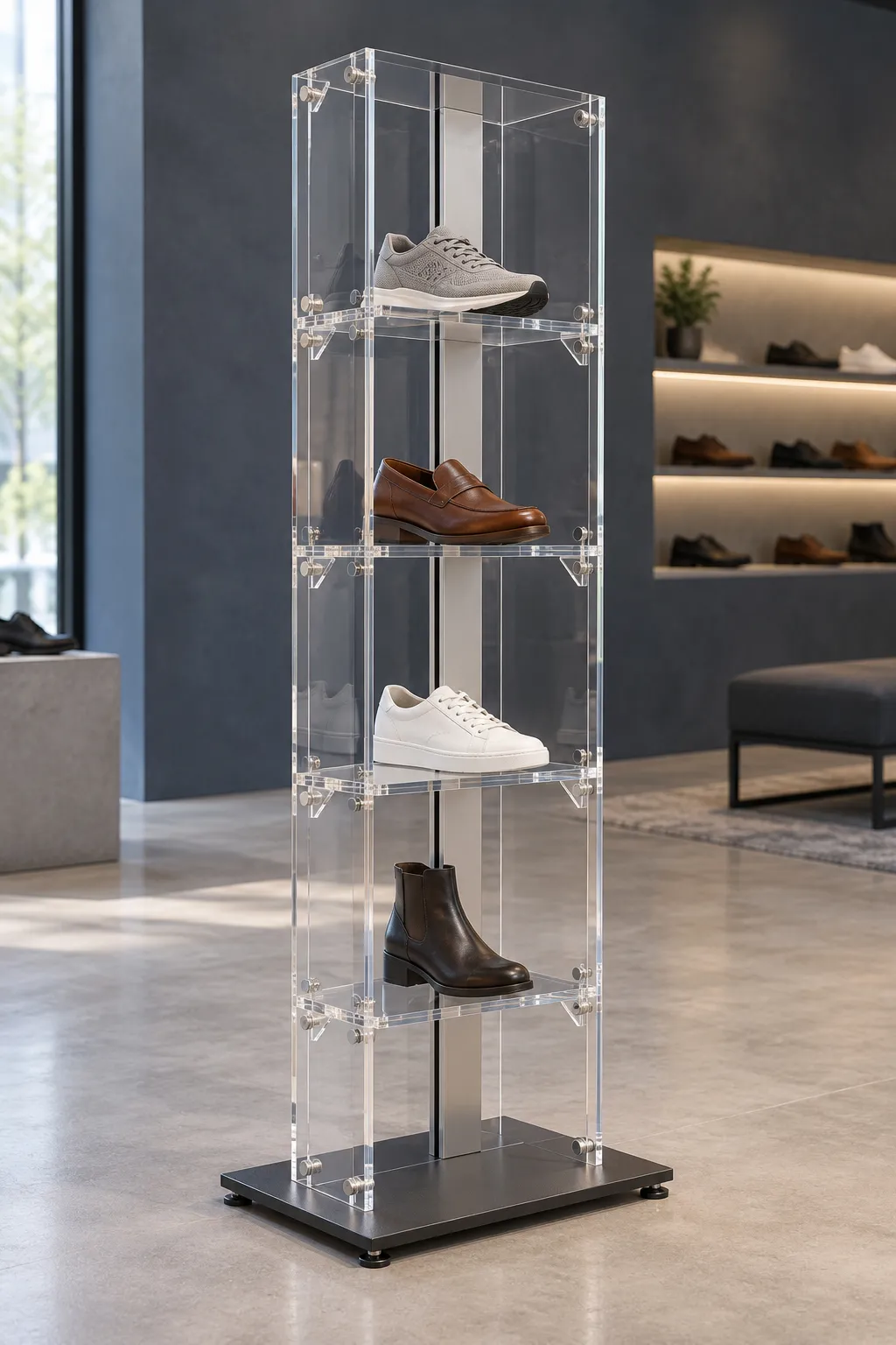 Freestanding Plexiglass Display
