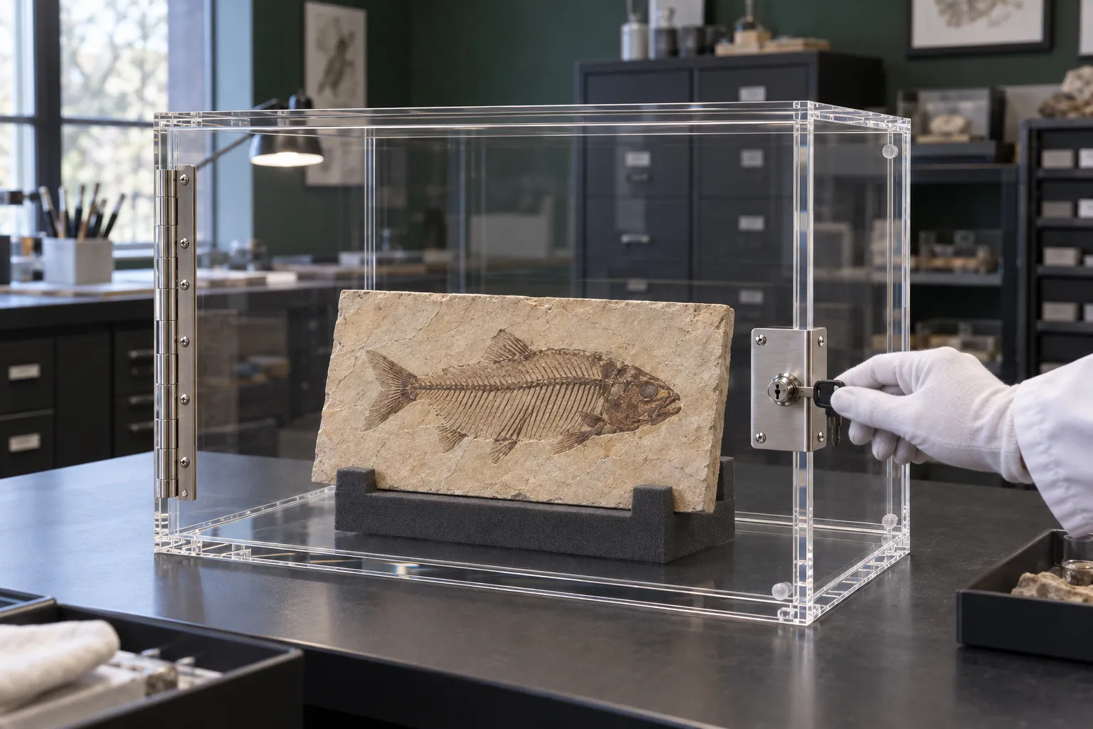 Lockable Plexiglass Display