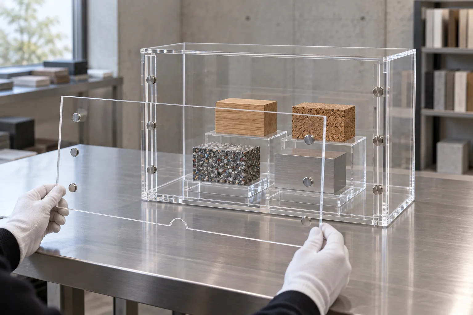 Magnetic-Closure Plexiglass Display