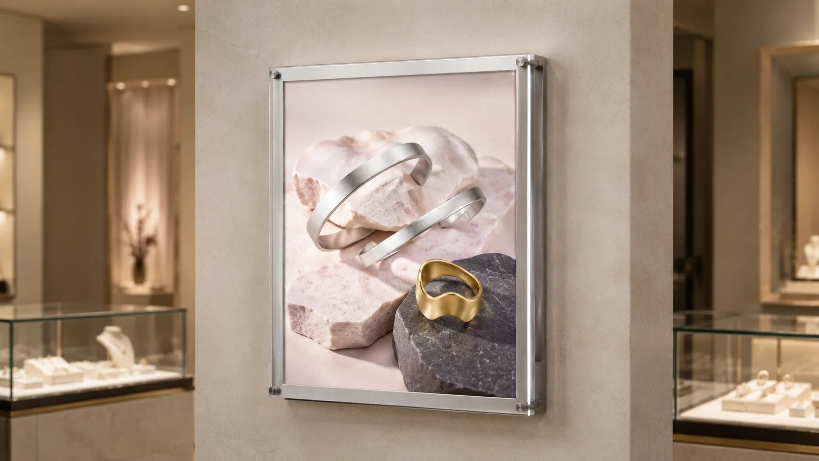 Stainless-Steel LED Poster Frame
