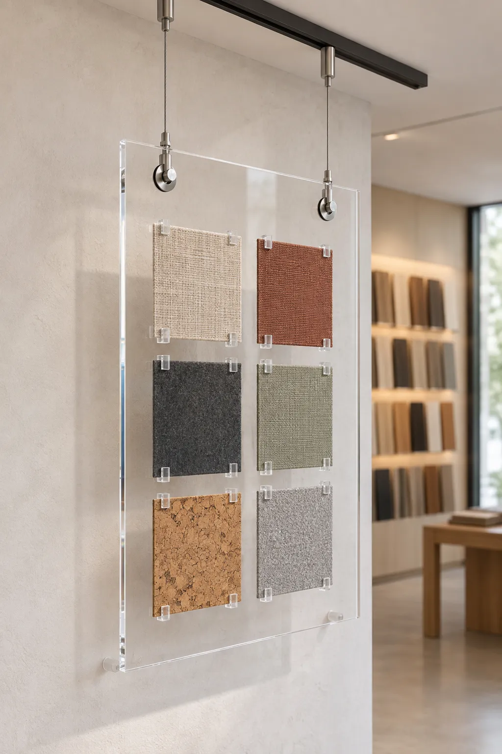 Suspended Plexiglass Display
