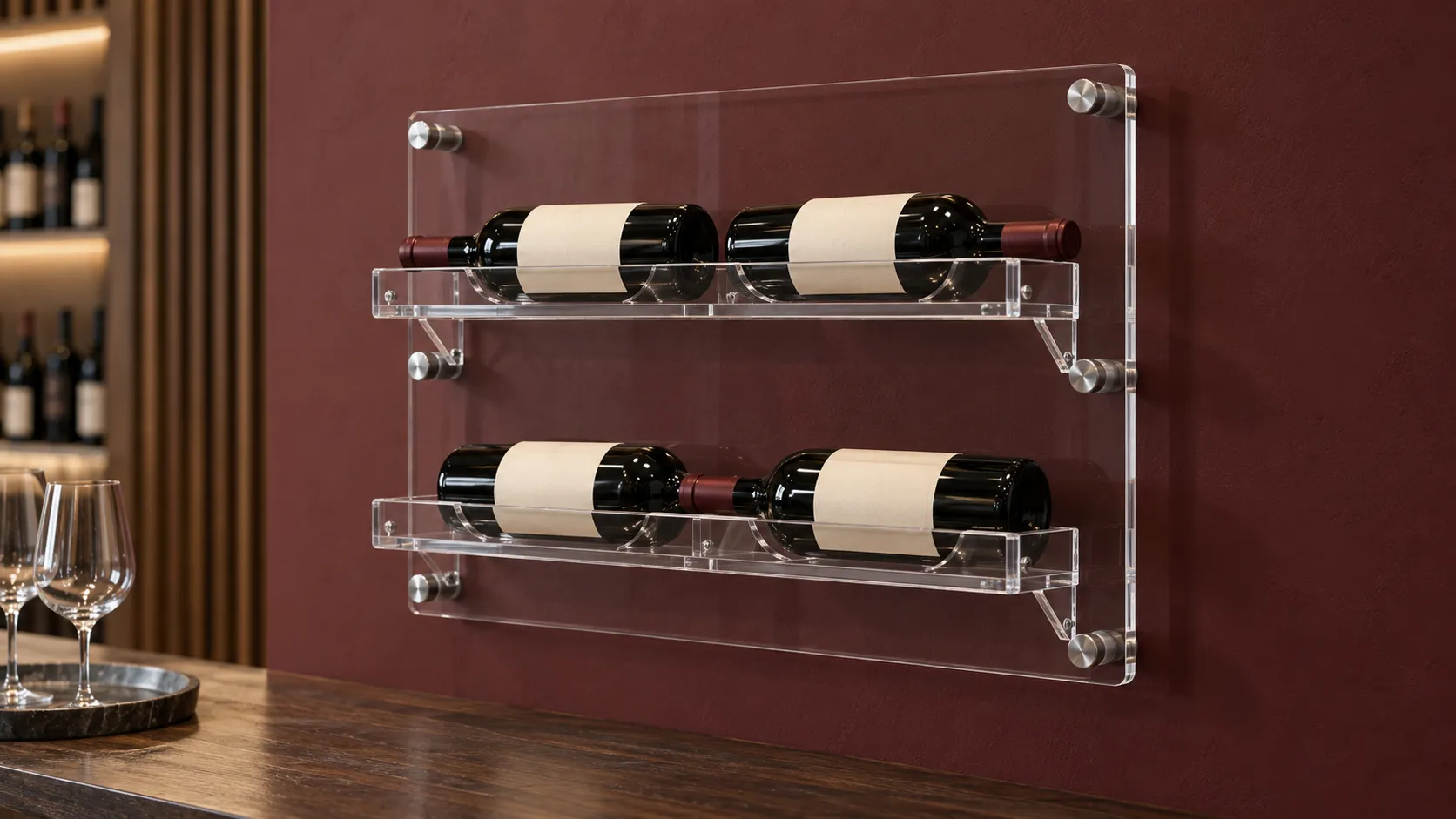 Wall-Mounted Plexiglass Display