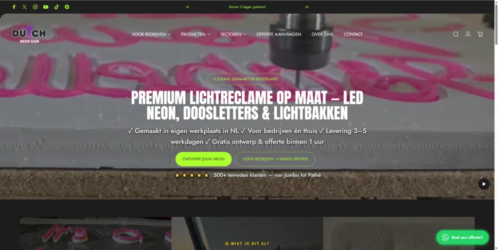 Dutch Neon Sign